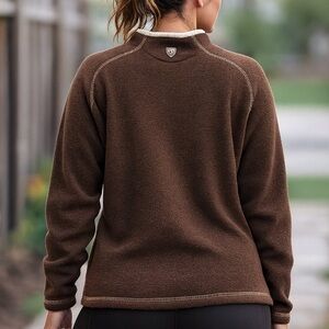 Kuhl Women’s Chocolate Alfpaca Fleece Stovepipe Sweater, Size XL